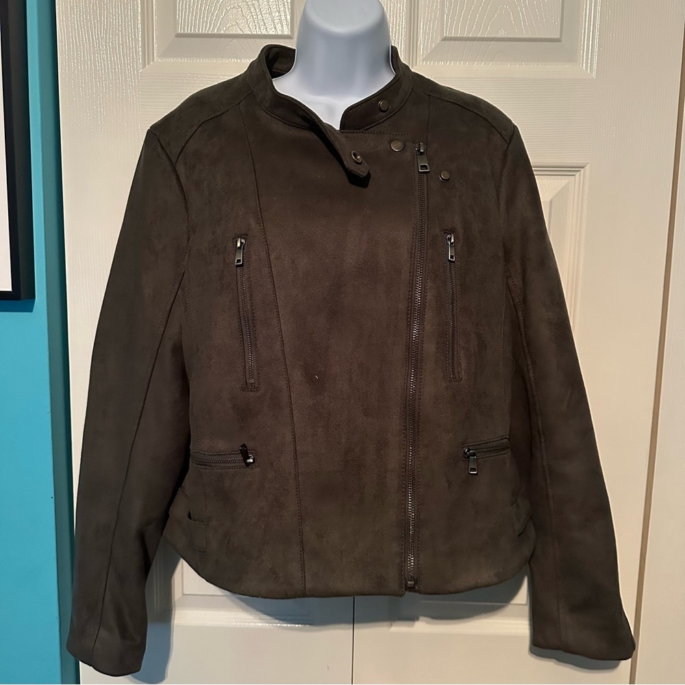 Banana Republic Women's Olive Green Moto Jacket